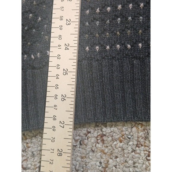 Vintage Lands End Sweater Mens L Gray Crew Neck Made In USA - Picture 7 of 8